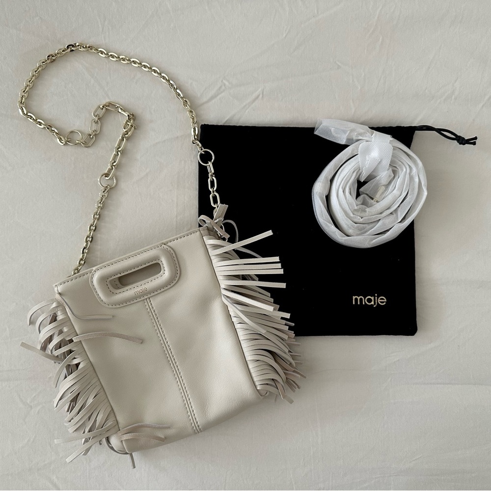 Maje Mini M Bag - Cream / Vanilla